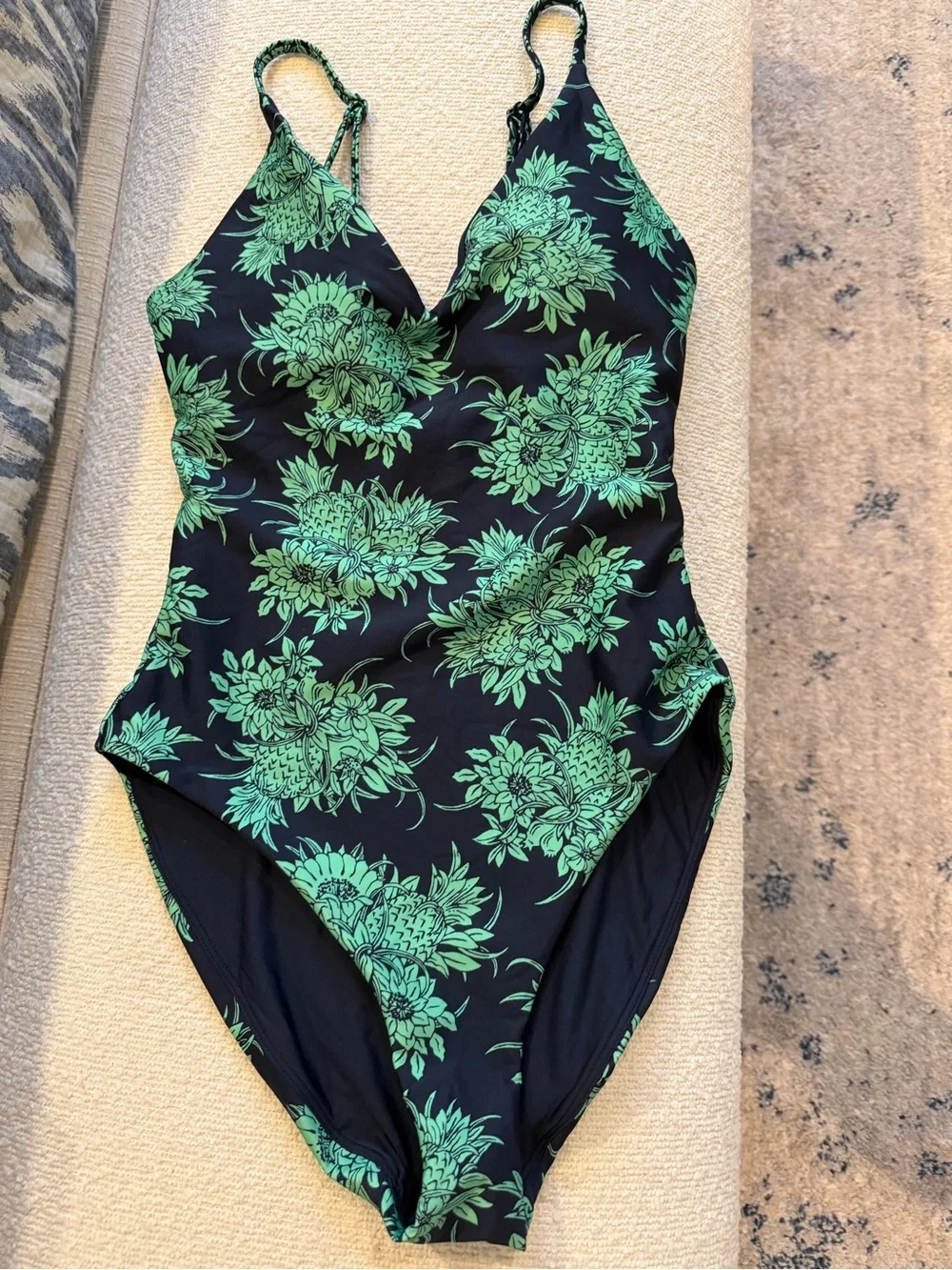J. crew Lana classic sculpt one piece swimsuit pineapple